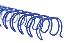 Blue Twin Loop Wire Binding Spines
