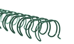 Green Twin Loop Wire Binding Spines