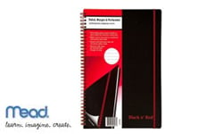 Mead Black n' Red Business Notebooks