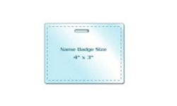 Name Badge Size Laminating Pouches with Slot
