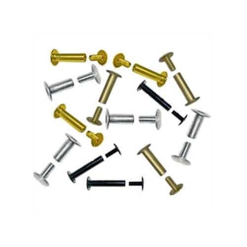 1/2" Antique Brass Colored Aluminum Screw Post Extensions - 100pk (SO12ABEXT), MyBinding brand Image 1