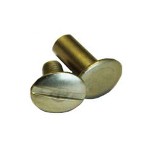 1/2" Antique Brass Colored Aluminum Screw Posts - 100pk (SO12ABSP)
