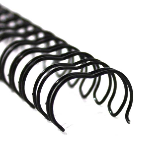 1/2" Black Spiral-O 19 Loop Wire Binding Combs - 100pk (12N012BLACK)