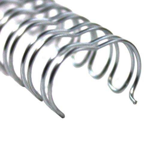 1/2" Silver Spiral-O 19 Loop Wire Binding Combs - 100pk (12N012SILVE)