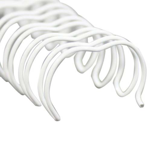 1/2" White Spiral-O 19 Loop Wire Binding Combs - 100pk (12N012WHITE) Image 1