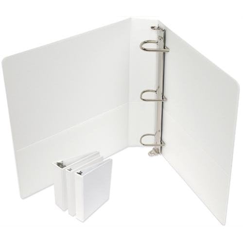 1.5" Premium White D-Ring Clear Overlay View Binders - 12pk (DDRCV150WH) Image 1