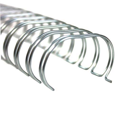 1" Silver Spiral-O 19 Loop Wire Binding Combs - 100pk (12N100SILVE) Image 1