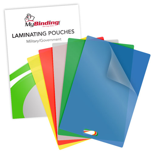 10mil Colored Military Laminating Pouches with Short Side Slot - 100pk (SSLLKLP10MILITARY) Image 1