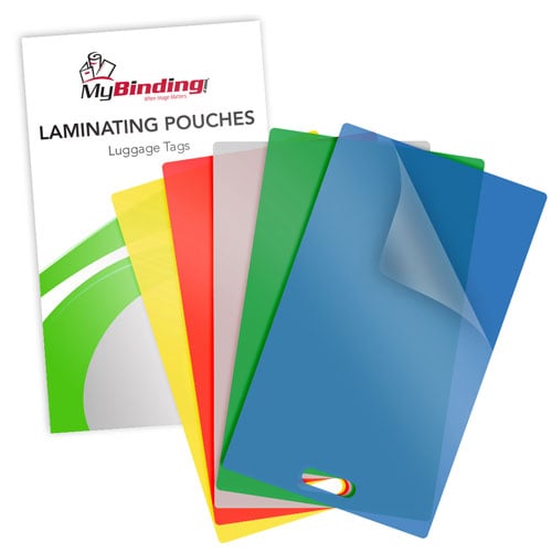 10mil Colored Luggage Tag With Slot Laminating Pouches - 100pk (MYLKLP10LUGGAGEWS) Image 1