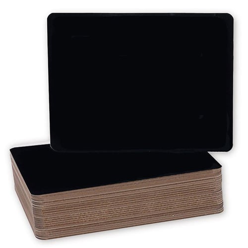 Flipside 9.5" x 12" Black Chalkboard Lap Boards - 24pk (FS-12209) Image 1
