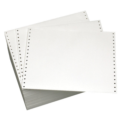 Performance Office Papers 14 7/8" X 8.5" 20lb Blank Continuous Computer Paper - 2700/Case (1 Ply) (DT9323) Image 1