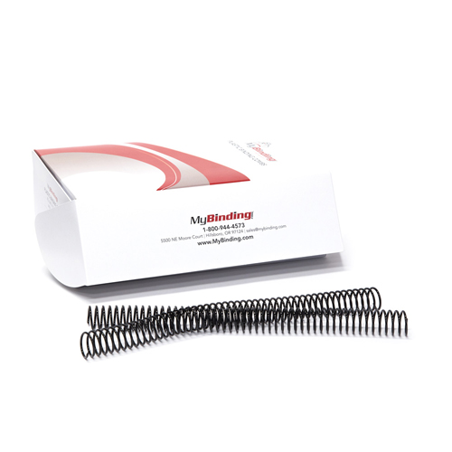18mm Black Eco-Coil 4:1 Recycled Spiral Binding Coils - 100pk (P203EC-18-12) Image 1