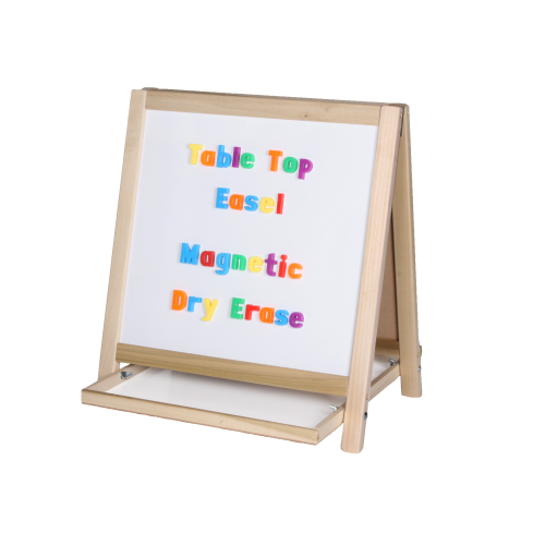 Crestline 19.5" x 18" Magnetic Dry-Erase/Chalkboard Tabletop Children's Easel (CL-17306) Image 1