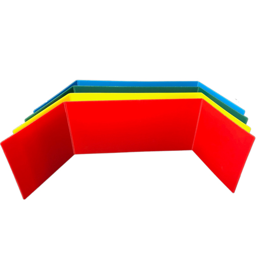 Flipside 12" x 48" Assorted Color Corrugated Plastic Study Carrels (FS-12x48ASSC) - $54.52 Image 1