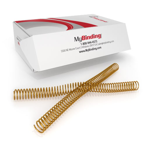 19mm Gold 4:1 Pitch Spiral Binding Coil - 100pk (P107-19-12), MyBinding brand Image 1