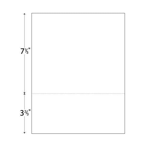 Performance Office Papers White 20lb Horizontal 8.5" X 11" Perforated Paper @ 3-2/3" Case (POP81054) Image 1