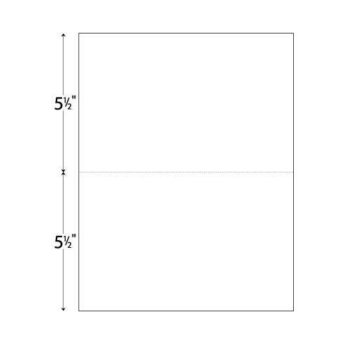 Performance Office Papers White 20lb Horizontal 8.5" X 11" Perforated Paper @ 5.5" Case (POP81050) - $91.34 Image 1