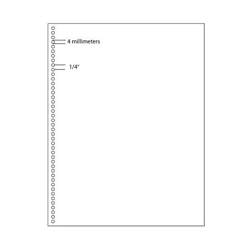 Performance Office Papers White 20lb Pre Punched 4:1 Spiral 43-Hole 8.5" X 11" Paper - Case (POP81031) Image 1