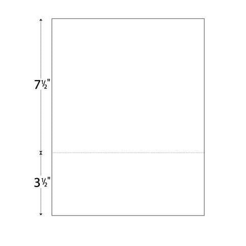Performance Office Papers White 20lb Horizontal 8.5" X 11" Perforated Paper @ 3-5/8" Case (POP81046)