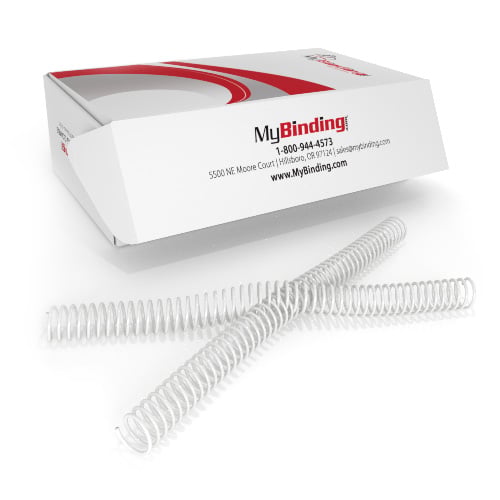 22mm Clear 4:1 Pitch Spiral Binding Coil - 100pk (P100-22-12), MyBinding brand Image 1