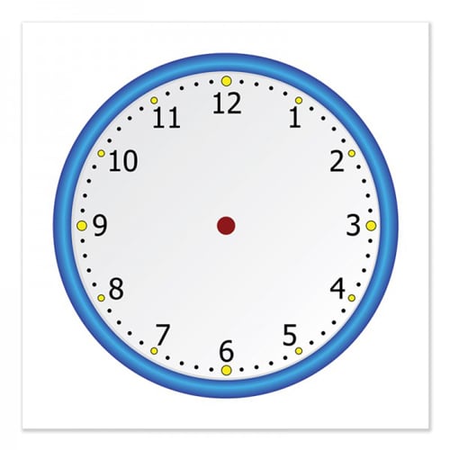 Frameworks 24" x 24" Blank Clock Face Chart Dry-Erase Film w/ Adhesive Backing - 3pk (FW-90003) Image 1