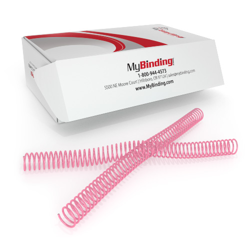 25mm Pink 4:1 Pitch Spiral Binding Coil - 100pk (P4P2512), MyBinding brand Image 1