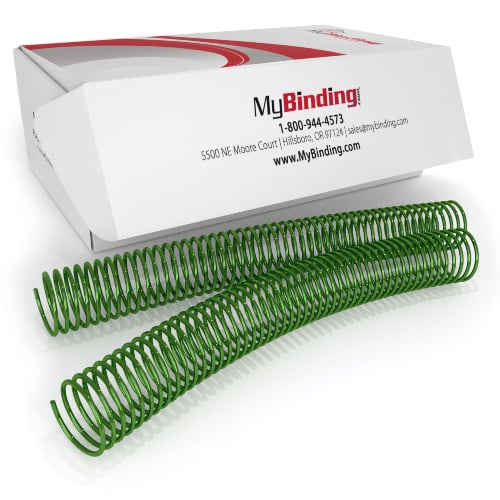 28mm Apple Green 4:1 Pitch Spiral Binding Coil - 100pk (P4AG2812) Image 1