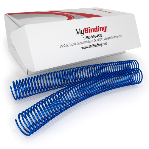 28mm Blue 4:1 Pitch Spiral Binding Coil - 100pk (P124-28-12) - $76.59 Image 1