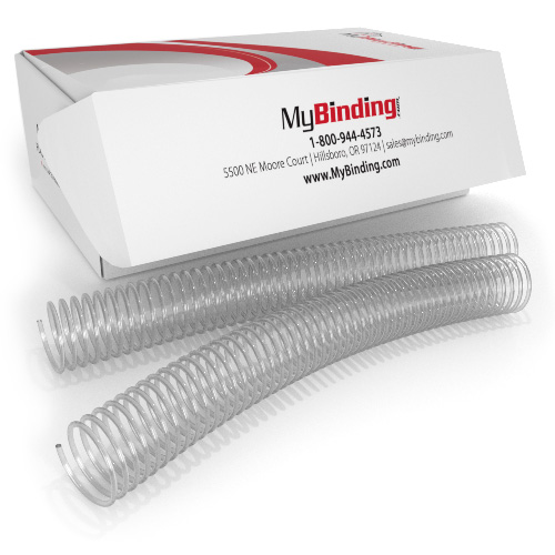 28mm Clear 4:1 Pitch Spiral Binding Coil - 100pk (P100-28-12), MyBinding brand Image 1