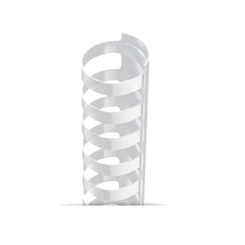 3/4" Clear Plastic 24 Ring Legal Binding Combs - 100pk (TC340LEGALCL) Image 1