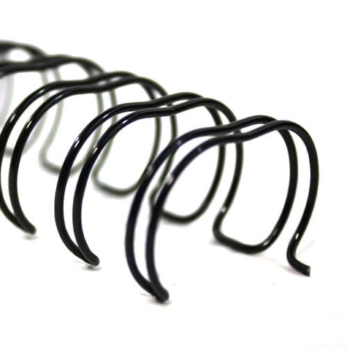 3/4" Black Spiral-O 19 Loop Wire Binding Combs - 100pk (12N034BLACK) Image 1