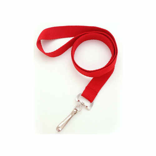 3/4" Red Flat Lanyard with Swivel Hook - 100pk (NFW-9S-RED), MyBinding brand Image 1
