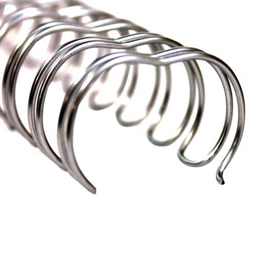 3/4" Silver Spiral-O 19 Loop Wire Binding Combs - 100pk (12N034SILVE) Image 1
