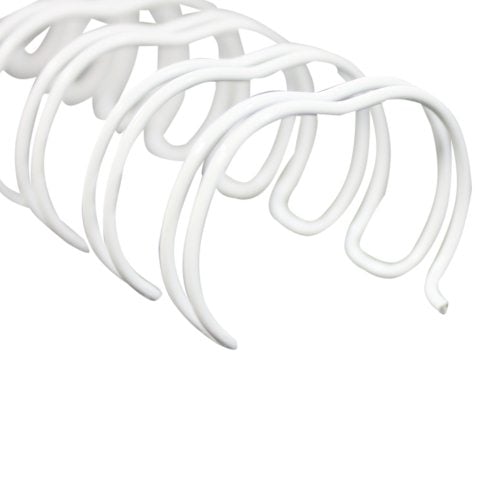 3/4" White Spiral-O 19 Loop Wire Binding Combs - 100pk (12N034WHITE) Image 1