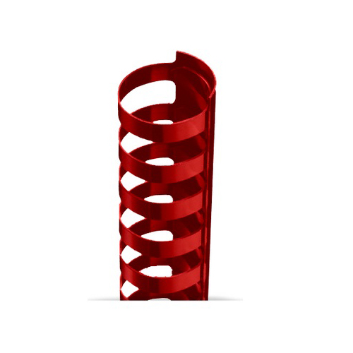 3/4" Red Plastic 24 Ring Legal Binding Combs - 100pk (TC340LEGALRD) Image 1