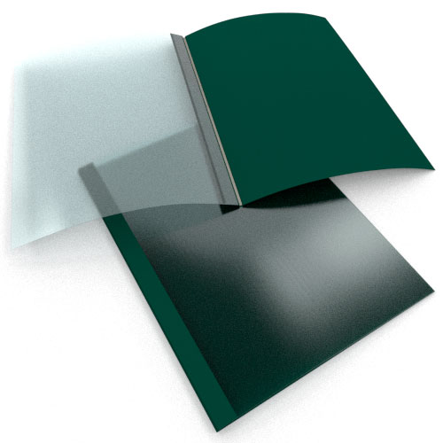 3/8" Green Linen Thermal Binding Utility Covers -70pk (SO215T380GR) Image 1