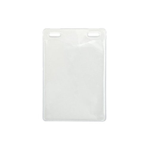 Event Size Clear Vinyl Badge Holders with 2 Slot Holes - 100pk (1815-14) Image 1