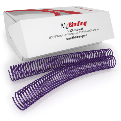30mm Lilac 4:1 Pitch Spiral Binding Coil - 100pk (P4L3012), Binding Supplies Image 1