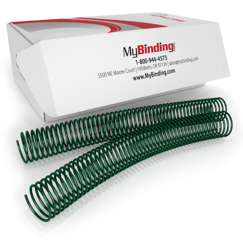 32mm Forest Green 4:1 Pitch Spiral Binding Coil - 100pk (P115-32-12) Image 1