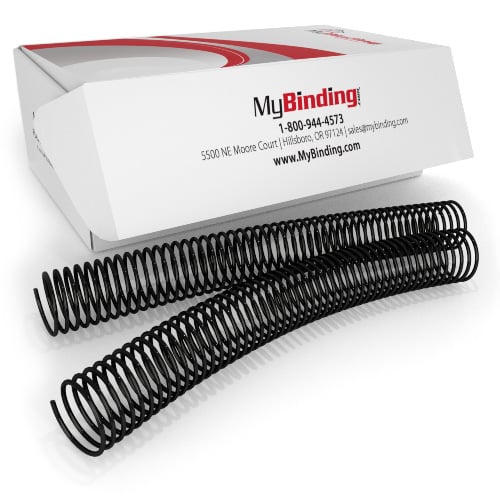 33mm Black 4:1 Pitch Spiral Binding Coil - 100pk (P103-33-12), MyBinding brand Image 1