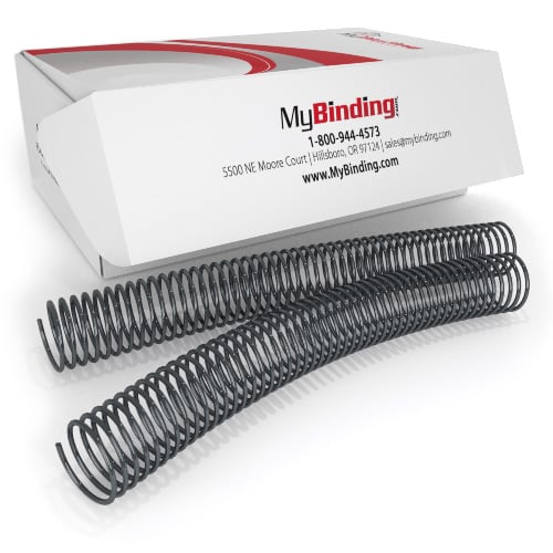 35mm Gray 4:1 Pitch Spiral Binding Coil - 100pk (P4GRY3512) - $135.79 Image 1