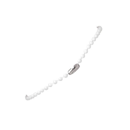 36" White Plastic Beaded Neck Chain - 100pk (MYIDNCP36) Image 1