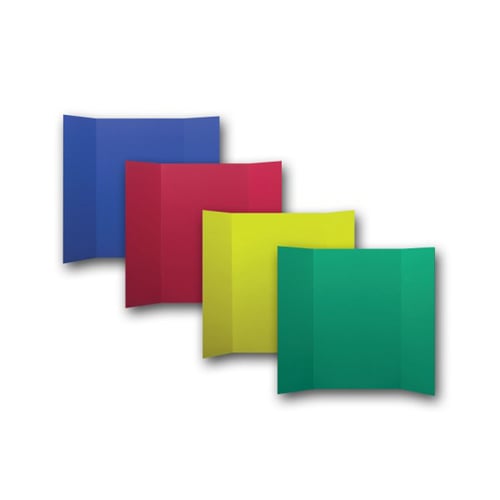 Flipside Black 36" x 48" 1-Ply Assorted Primary Colored Corrugated Project Boards - 24pk (FS-30073) Image 1