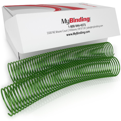 38mm Apple Green 4:1 Pitch Spiral Binding Coil - 100pk (P4AG3812) Image 1