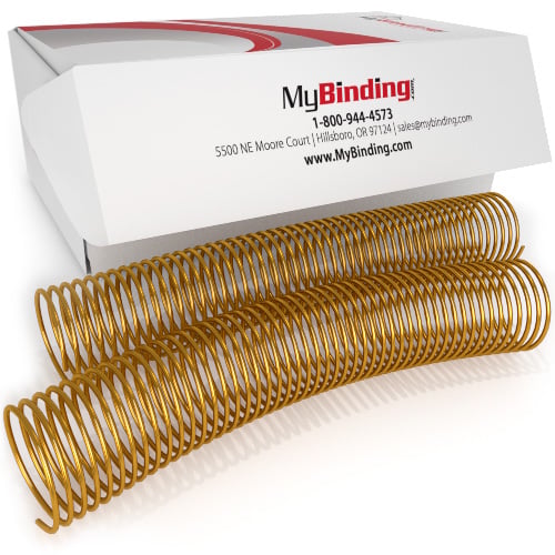 38mm Gold 4:1 Pitch Spiral Binding Coil - 100pk (P107-38-12) Image 1