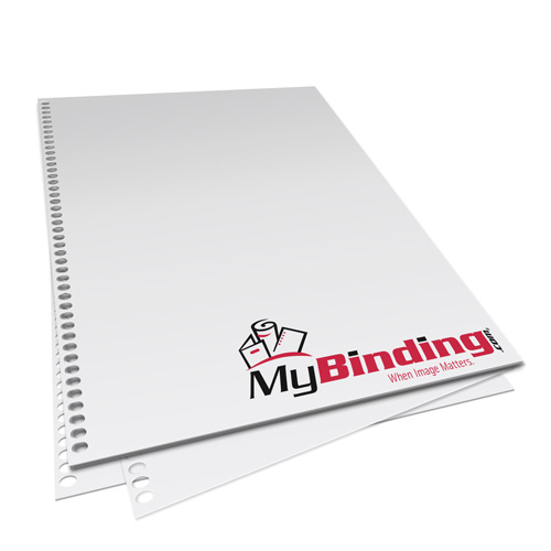 8.5" x 11" 28lb 4:1 Coil 44-Oval Hole Pre-Punched Binding Paper - 1250 Sheets (851144O25P28CS) Image 1