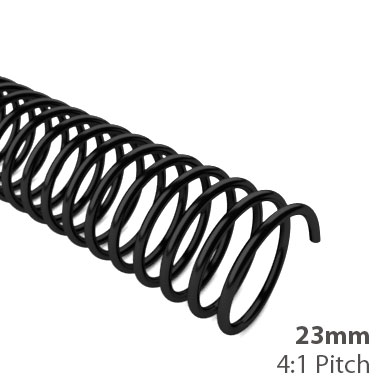 23mm 4:1 Pitch Plastic Spiral Binding Coil - 100pk (MYSBC4-23MM) Image 1