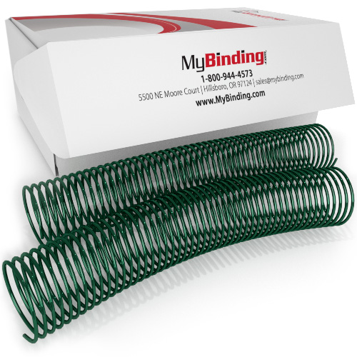 45mm Forest Green 4:1 Pitch Spiral Binding Coil - 100pk (P115-45-12) - $211.59 Image 1
