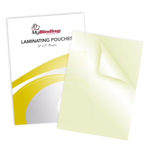 Clear 5mil 5" x 7" Photo Size Sticky Back Laminating Pouches - 100pk (LKLP5PHOTO5X7A) Image 1