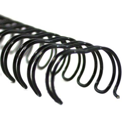 7/16" Black Spiral-O 19 Loop Wire Binding Combs - 100pk (12N716BLACK) Image 1
